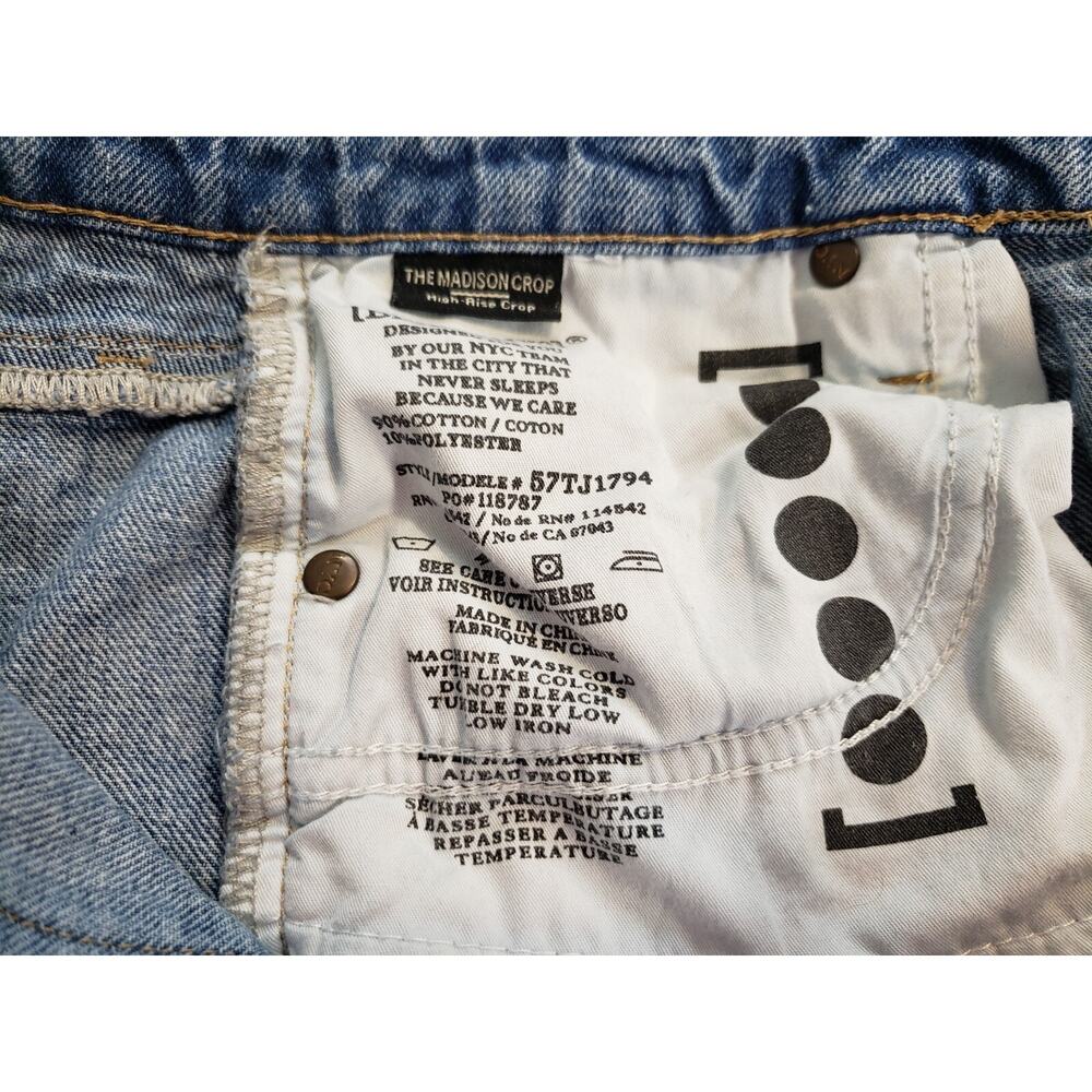 Blank NYC The Madison Crop High Rise Jeans 28 Distressed Cottagecore Festival - Picture 10 of 10